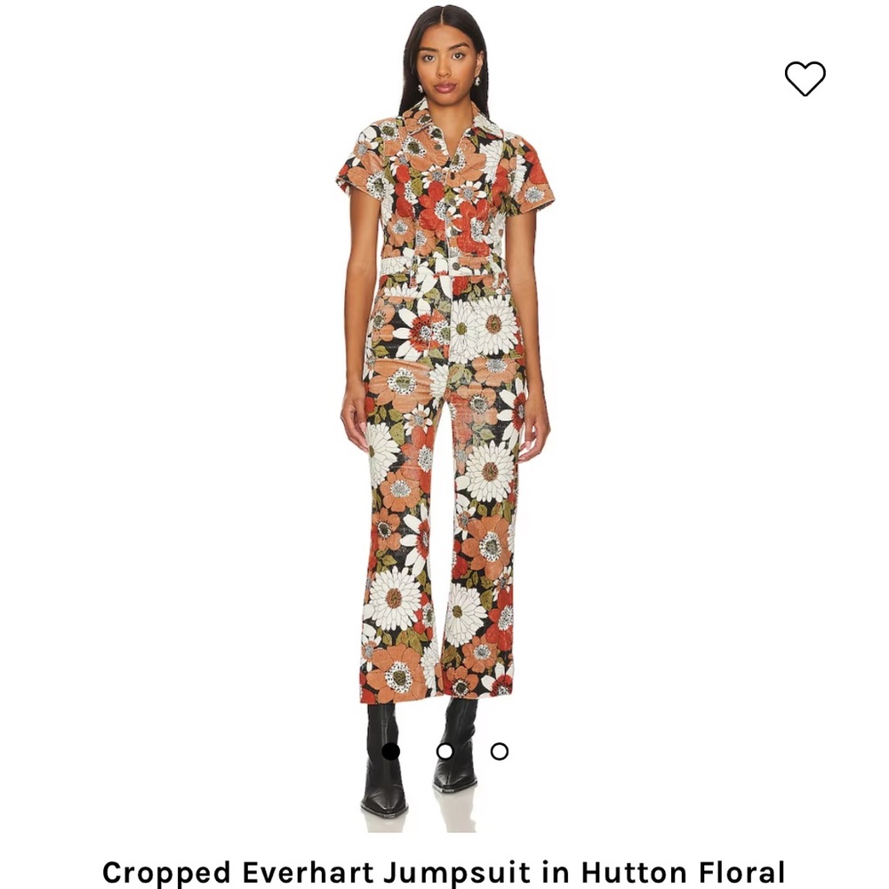 Cropped Everhart Jumpsuit in Hutton Floral Corduroy